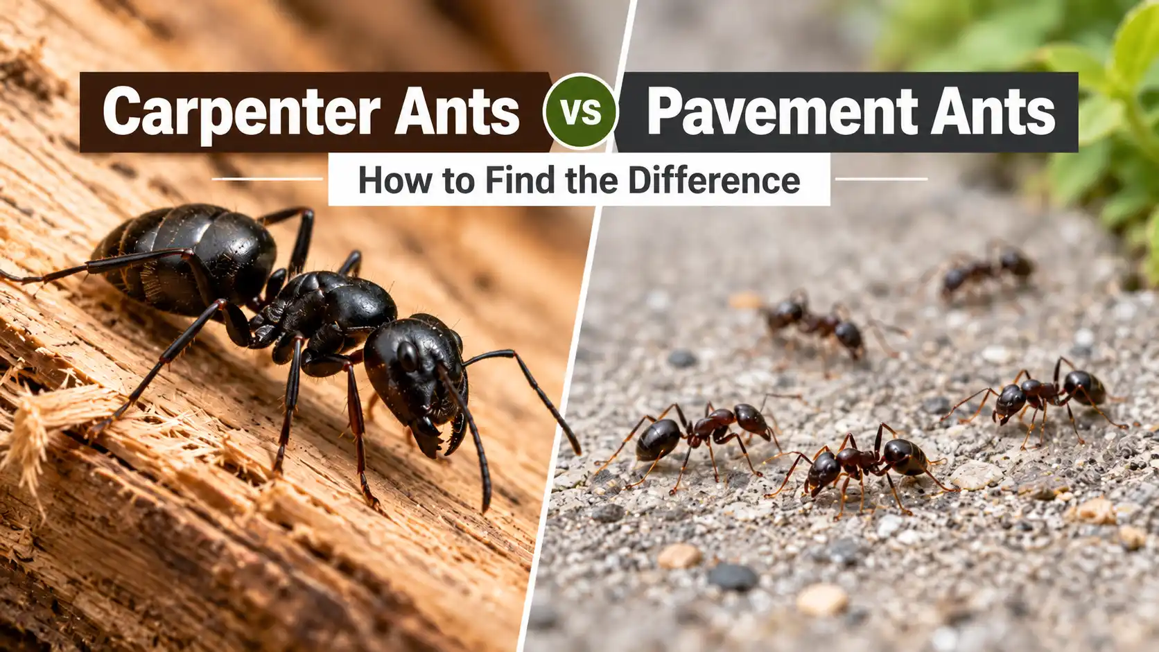Carpenter Ants vs Pavement Ants